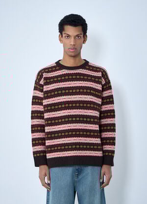Miu Miu Fairisle Sweater Brown miu0164005