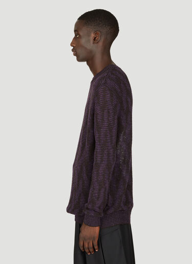 Dries Van Noten 자카드 니트 스웨터  퍼플 dvn0156028