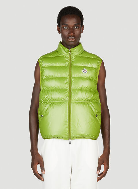 Moncler Aube Logo Gilet Khaki mon0154036