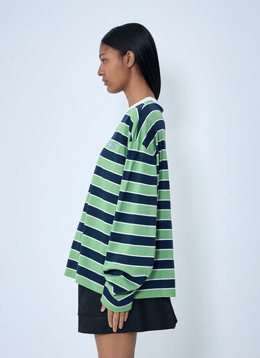 Prada Striped Long Sleeve Top Blue pra0264037