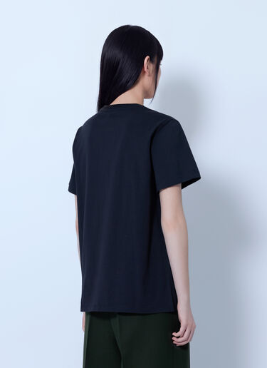 LN-CC® - GANNI: Fruit Logo Cotton T-Shirt - Black GANNI Fruit Logo Cotton T-Shirt Black gan0265043