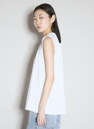 Gathered Neckline Top MM6 Maison Margiela Gathered Neckline Top White mmm0255015