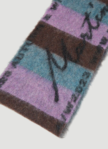 Martine Rose Brushed Signature Scarf Purple mtr0154015