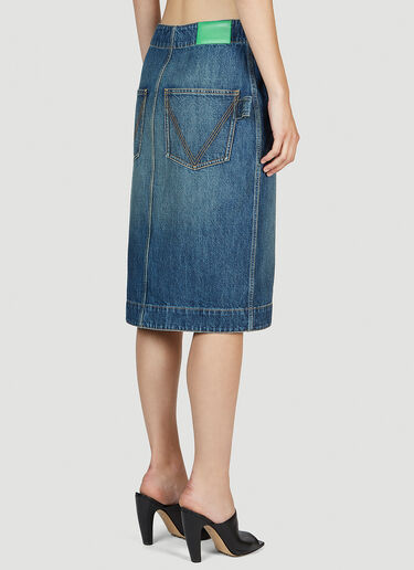 Bottega Veneta Buttoned Denim Skirt Blue bov0251122