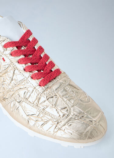 LN-CC® - Marni: Logo Sports Sneakers - Gold Marni Logo Sports Sneakers Gold mni0265020