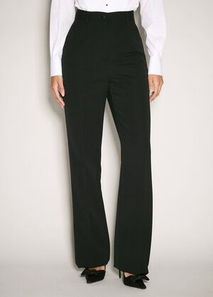 Dolce & Gabbana Wool Gabardine Tuxedo Pants Black dol0258021