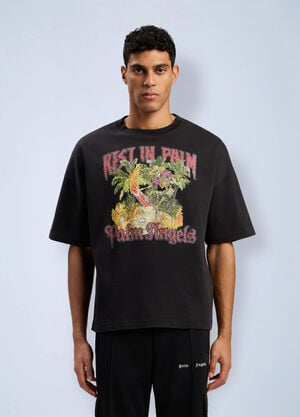 Palm Angels Rest In Palm Loose T-Shirt Black pma0162048