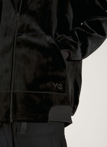 Y-3 Velvet Hooded Sweatshirt Black yyy0354039