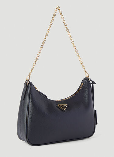 Prada Re-Edition Saffiano Shoulder Bag Black pra0245073