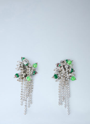 Dries Van Noten Cluster Drop Earrings Green dvn0264004