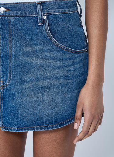 Alexander Wang デコンストラクト ラップミニスカート  ブルー awg0260008