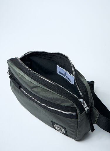 Stone Island 尼龙金属斜挎包  深灰色 sto0162055