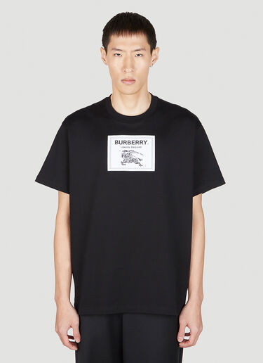 Burberry Logo Patch T-Shirt Black bur0151030