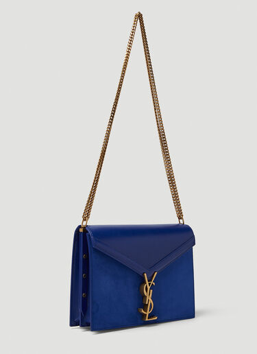 Saint Laurent Cassan Shoulder Bag Blue sla0248036