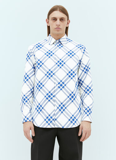 Burberry Check Cotton Shirt White bur0154004