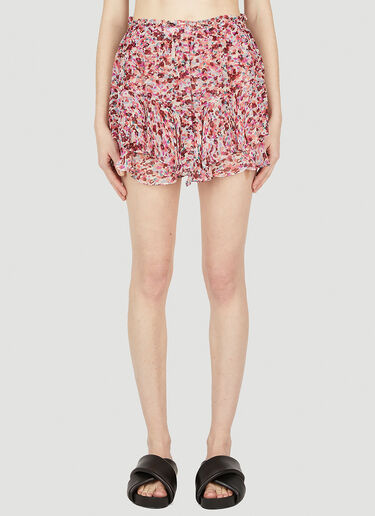 Isabel Marant Étoile Sornel Floral Mini Skirt Pink ibe0251002
