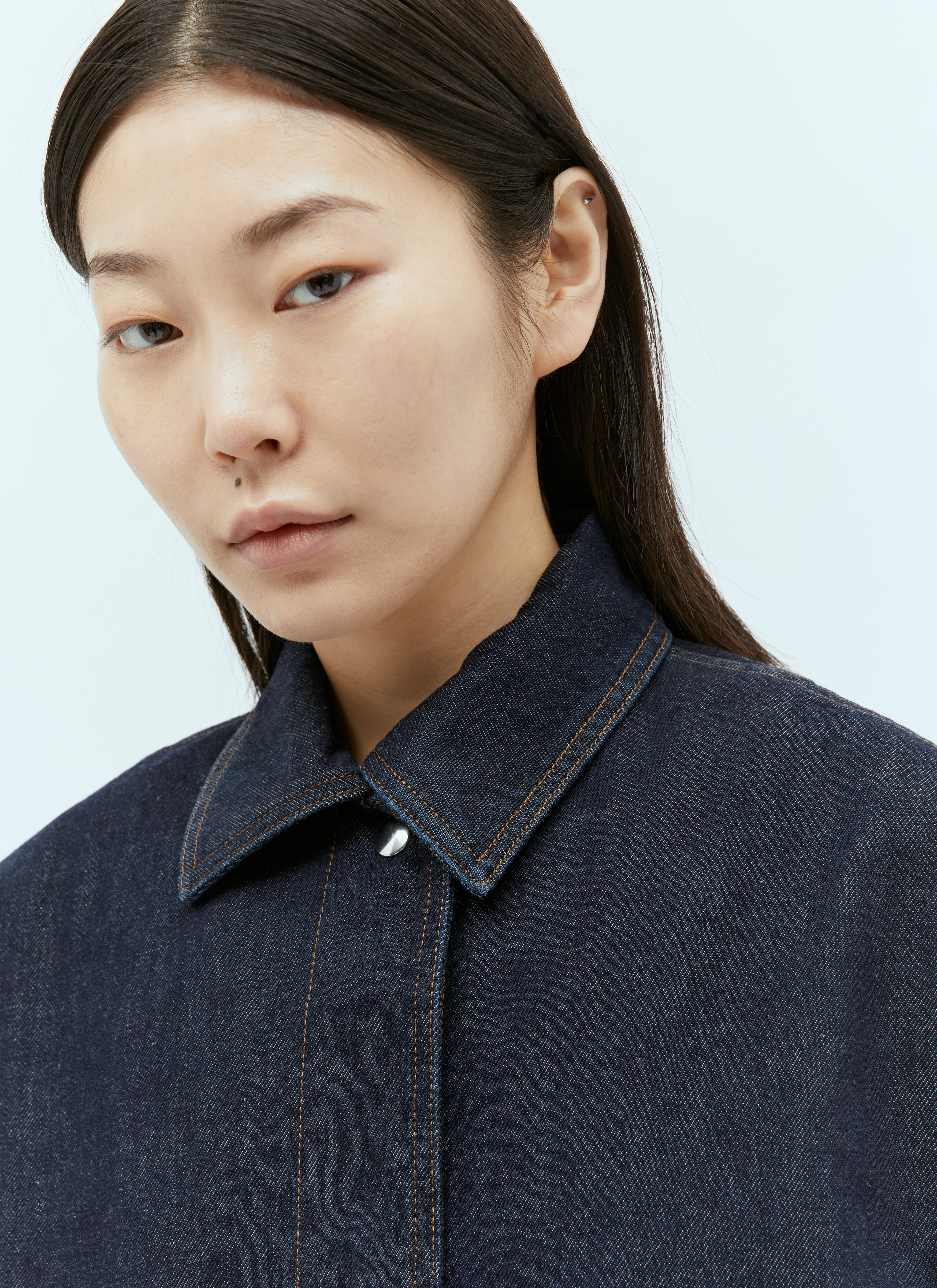 TOTEME denim overshirt jacket デニムジャケット TOTEME Denim Overshirt Jacket in Blue | Lyst