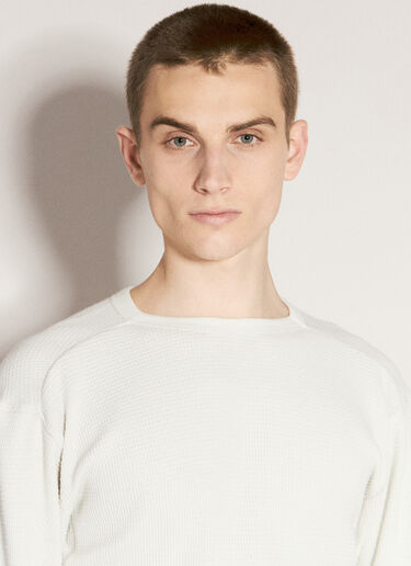 Entire Studios Thermal Long Sleeve T-Shirt White ent0155043
