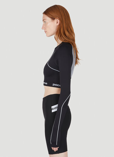 Rabanne Logo Cropped Sport Top Black pac0248009