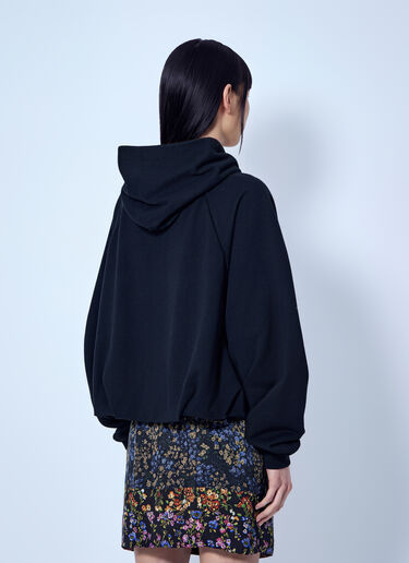 LN-CC® - Dries Van Noten: Relaxed Hoodie with Gathered Neckline - Black Dries Van Noten Relaxed Hoodie with Gathered Neckline Black dvn0266021