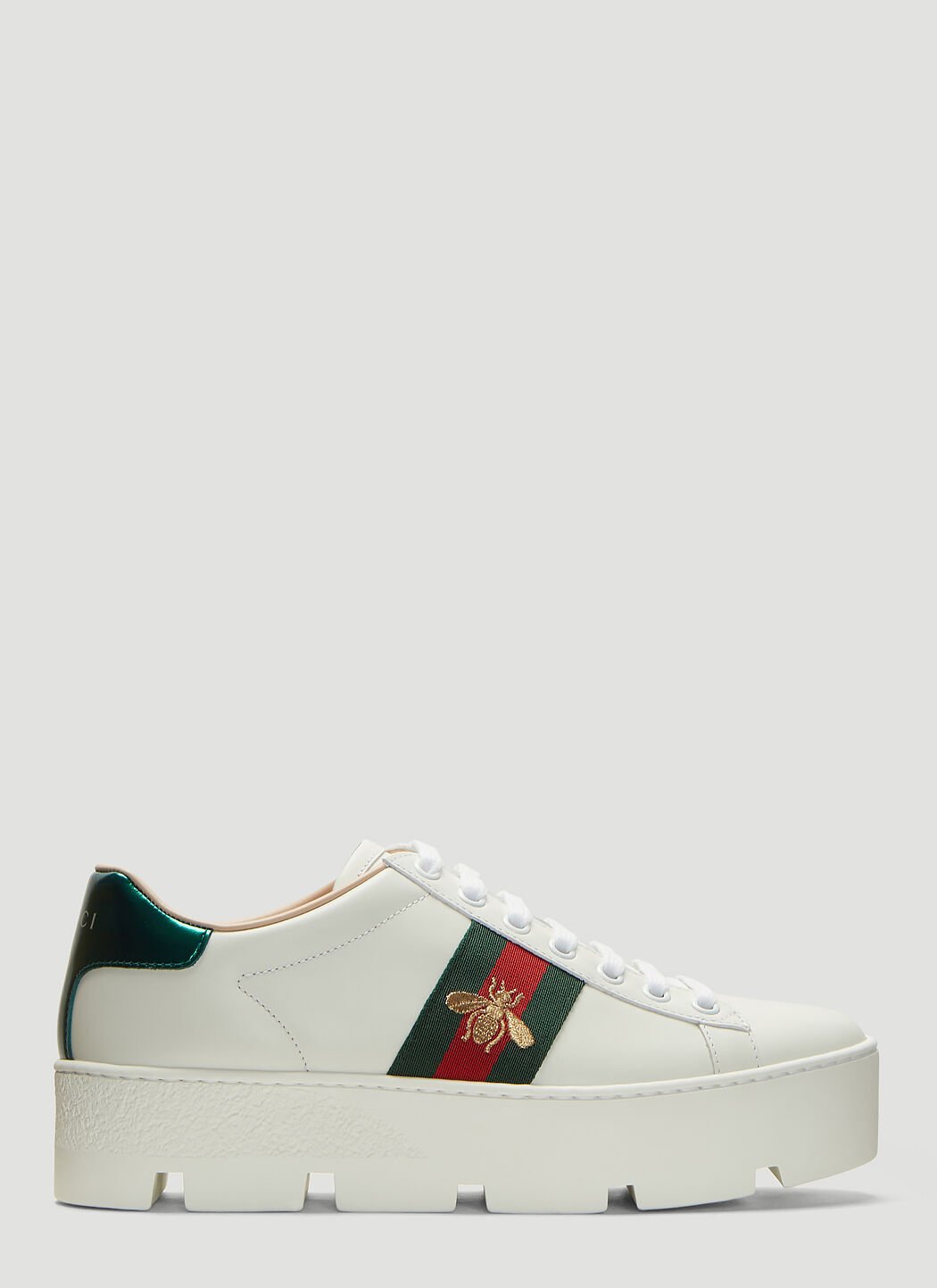 Leather platform sneaker shop gucci