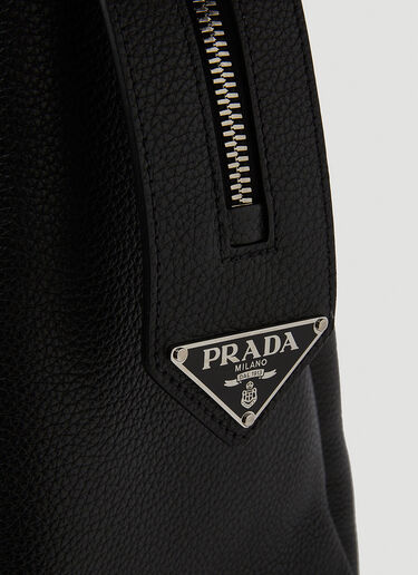 Prada Logo Plaque Weekend Bag Black pra0150023