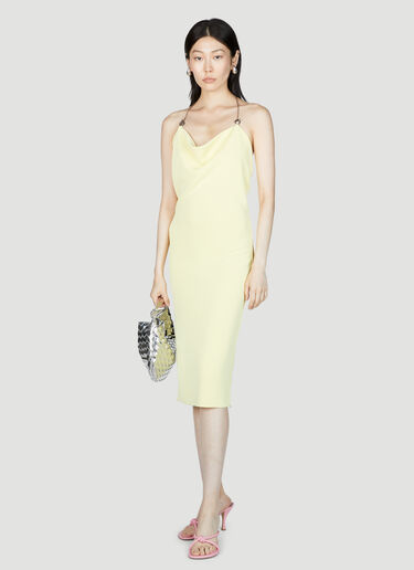 チェーン付きビスコースロングドレス Bottega Veneta チェーン付きビスコースロングドレス イエロー bov0255027