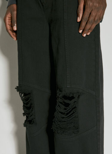 Han Kjøbenhavn ディストレス ニーデニムパンツ ブラック han0154005
