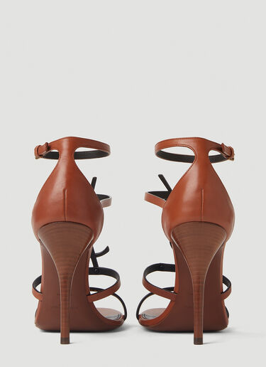 Cassandra Heeled Sandals Saint Laurent Cassandra Heeled Sandals Brown sla0251168