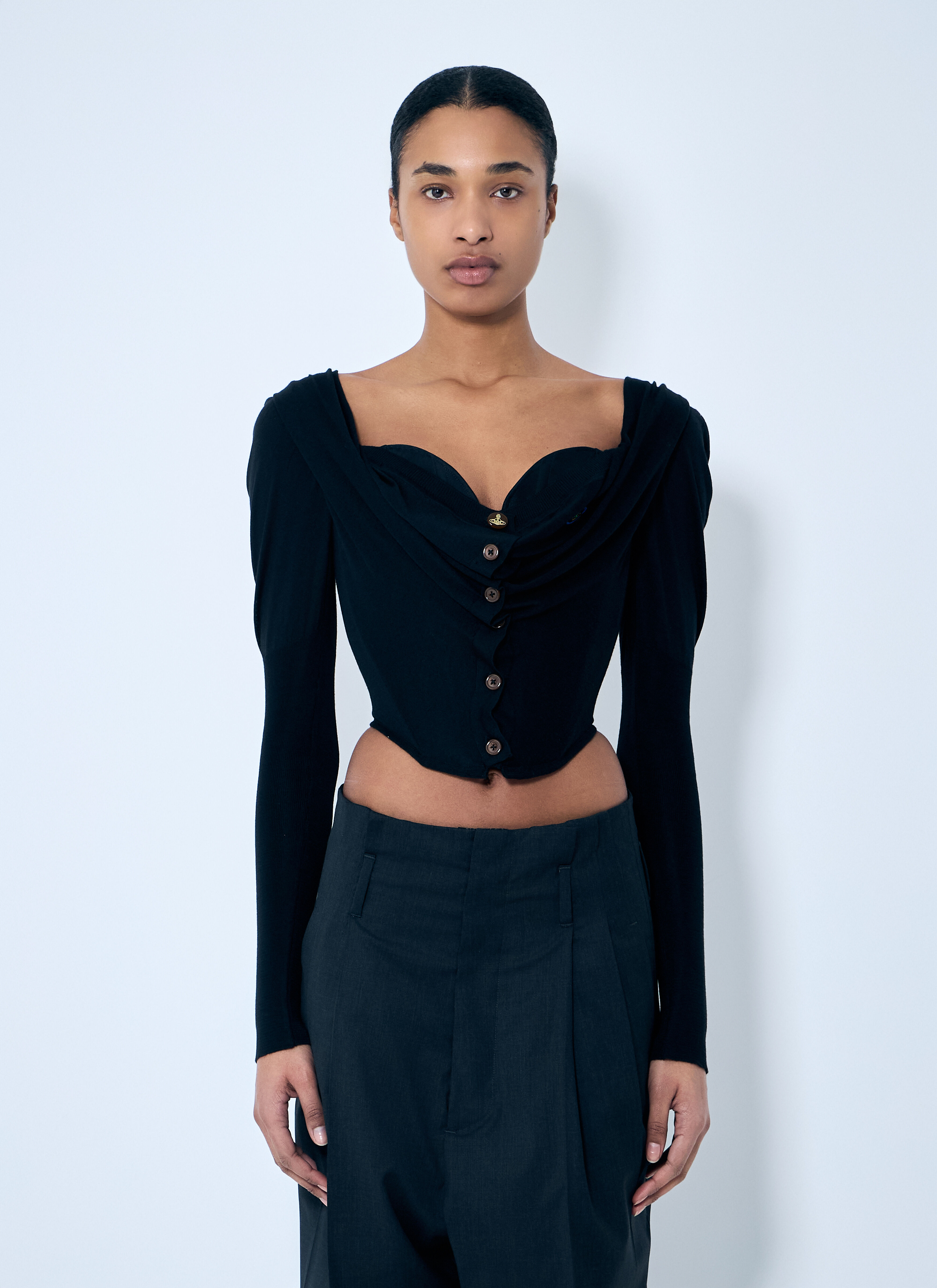 Vivienne Westwood ブラックパフスリーブベアトップ Vivienne Westwood ブラックパフスリーブベアトップ Vivienne Westwood