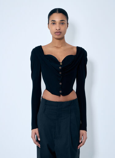 Vivienne Westwood Bea 胸衣式开衫  黑色 vvw0259043
