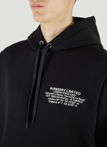 Burberry 徽标印花连帽运动衫 黑 bur0145059