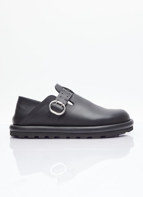 Jil Sander Buckle Leather Shoes Light Blue jil0153006