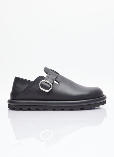 Jil Sander Buckle Leather Shoes Black jil0153014