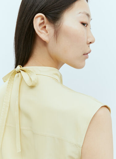 サテンマキシワンピース Jil Sander サテンマキシワンピース イエロー jil0255001