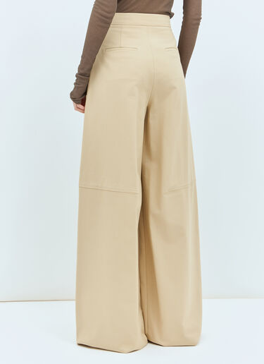 Max Mara Wide Leg Stretch Pants Beige max0257002