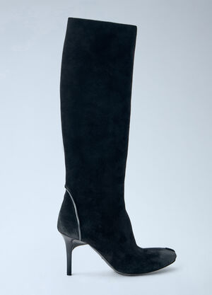 Capasa Milano Suede Knee-High Boots Black cps0266010