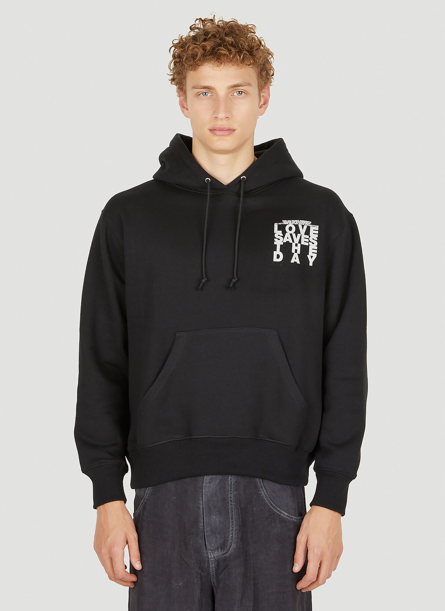 Shop The Salvages Love Saves The Day Hooded Sweatshirt In Black