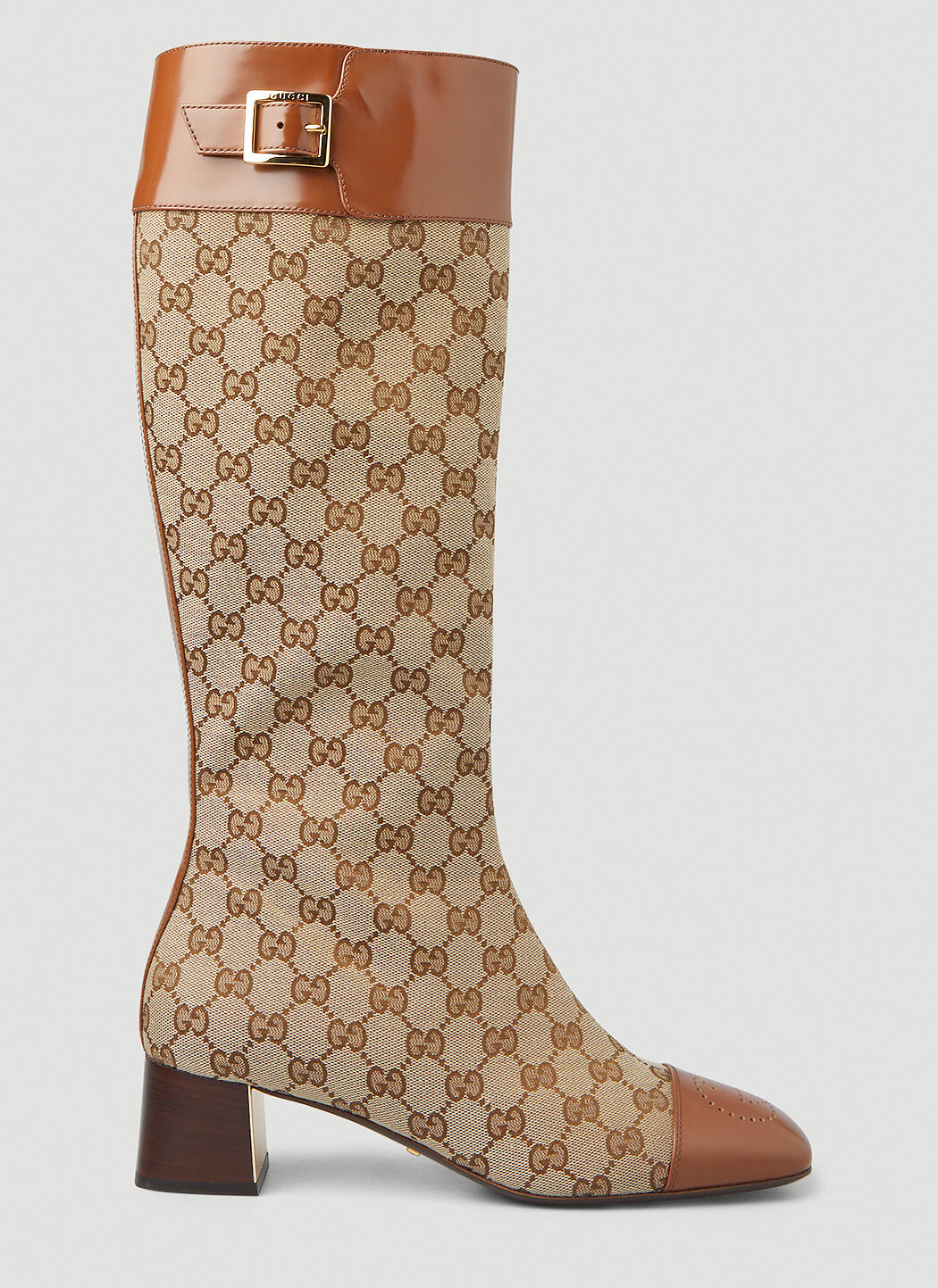 Gucci Ellis Supreme Boots in Brown LN CC