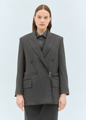 Max Mara Double-Breasted Wool Blazer Beige max0257004