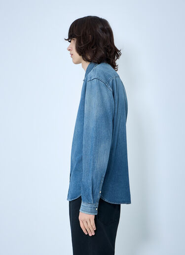 Saint Laurent Cassandre Denim Shirt Blue sla0164013