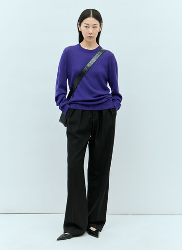 Jil Sander+ 圆领羊毛针织衫 紫色 jsp0255011