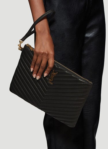Monogram Tablet Clutch Bag Saint Laurent Monogram Tablet Clutch Bag Black sla0237052
