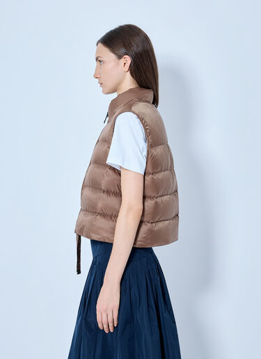 Max Mara Quilted Puffer Gilet Brown max0265306