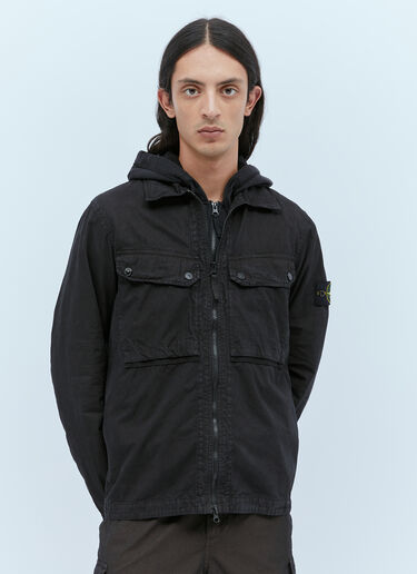 Stone Island Compass 贴饰衬衫外套 黑色 sto0154041