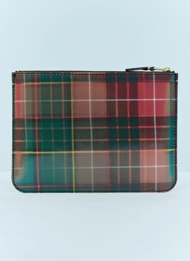 Comme des Garçons Wallet Lenticular Tartan Large Pouch Multicolour cdw0355004