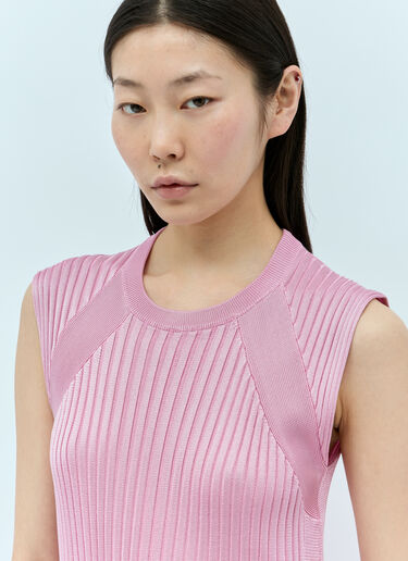 Jil Sander Ribbed Midi Dress Pink jil0255012