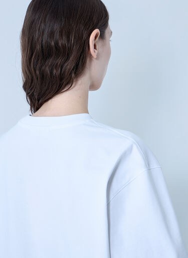 GANNI Heavy Cotton Beaded Baby Tiger Print T-Shirt White gan0263007