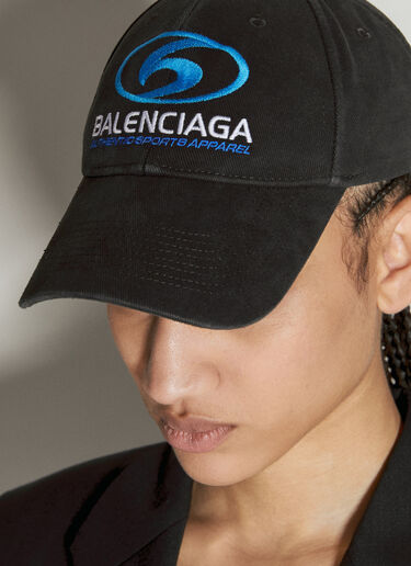 Balenciaga Surfer Baseball Cap Black bal0355004