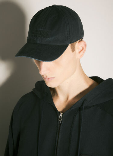 Logo Embroidery Baseball Cap MM6 Maison Margiela Logo Embroidery Baseball Cap Black mmm0157015